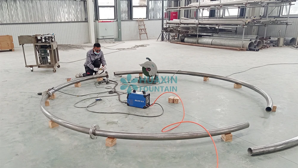Huaxin Fountain - The Production Process Of Circular Musical Fountain In Kazakhstan In 2022 01