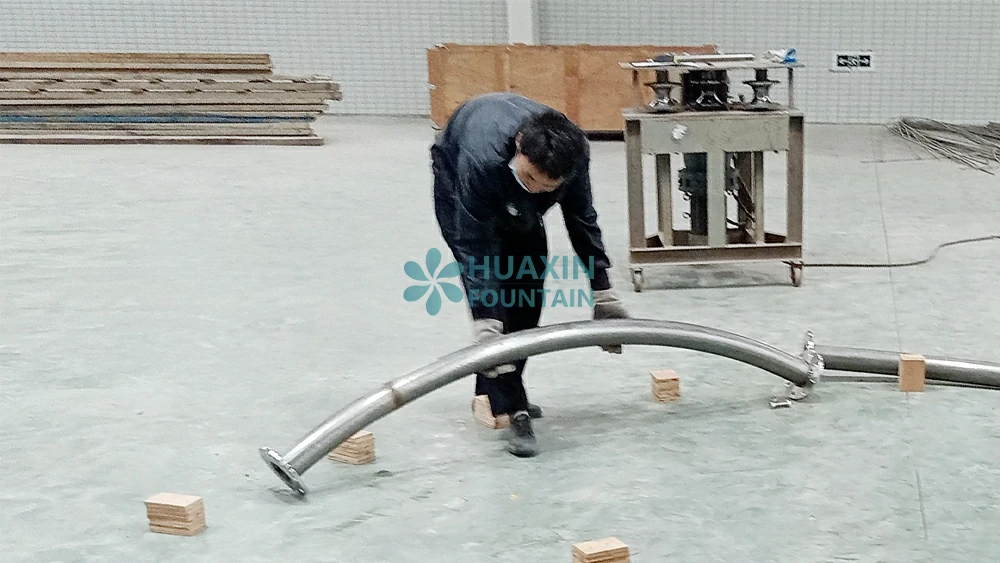 Huaxin Fountain - The Production Process Of Circular Musical Fountain In Kazakhstan In 2022 03