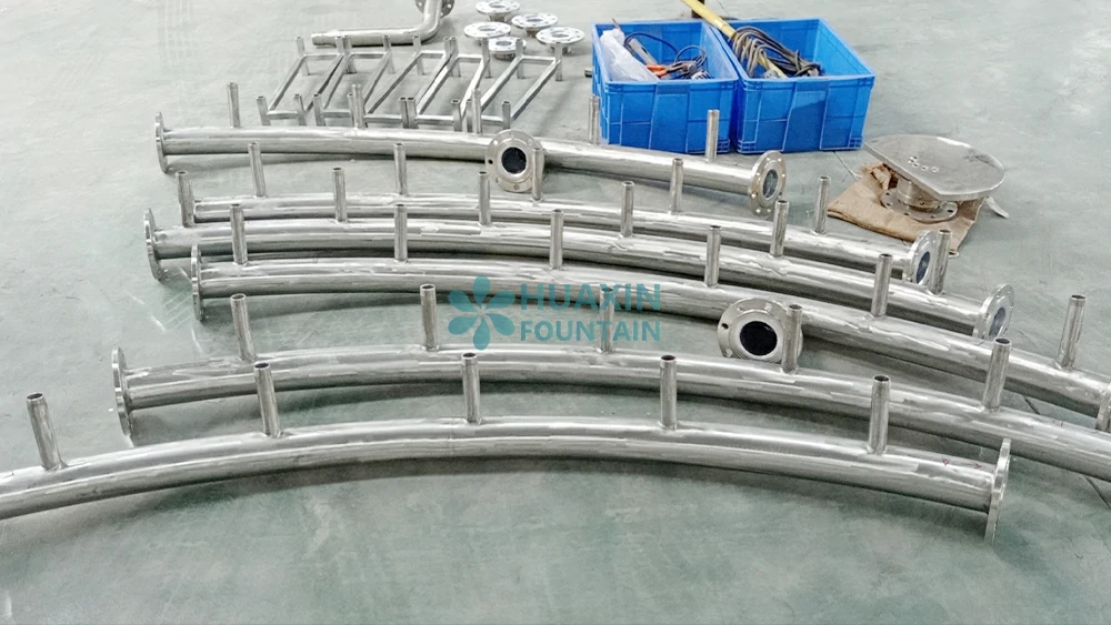 HUAXIN NEWS - Indonesia Water Screen Movie Fountain Order - Control Cabinet Part And Pipes Are Being Manufactured. 01