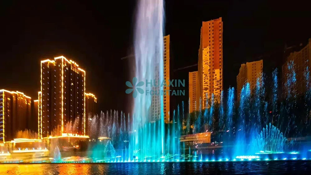 Real Effect 05- Laser Water screen movie Fountain In Heze City